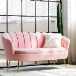 2 Seater Velvet Sofa Pink/Blue - 2 seater velvet sofa pink - 2    - Leona Party and Home