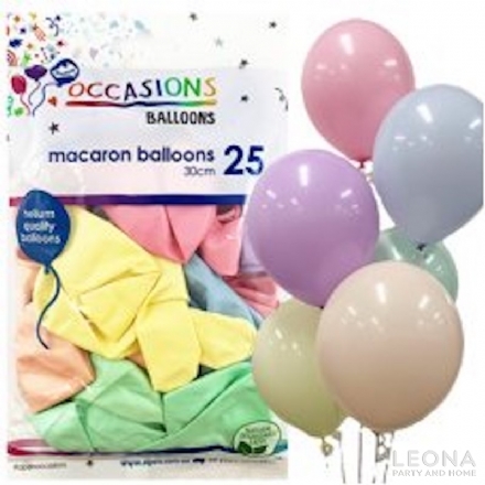 30cm Macaron Colour Pack 25 - Leona Party and Home