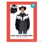 Adult Black Cowboy top - adult black cowboy top - 1    - Leona Party and Home