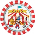 Circus Carnival 8 x 18cm Paper Plates - circus carnival 8 x 18cm paper plates - 1    - Leona Party and Home