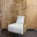 GOLDEN CAGE CHAIR - golden egg chair - 1    - Leona Party and Home